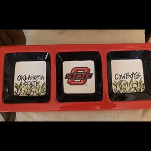 Oklahoma State serving tray
